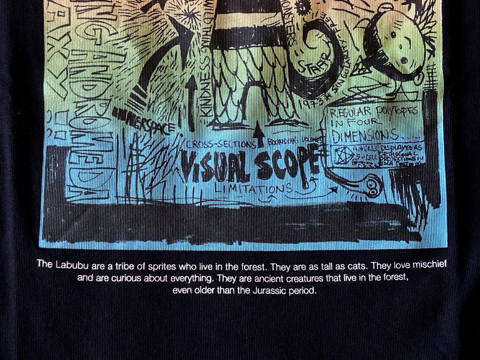 Uniqlo UT POP MART Labubu Monsters League Black Graphic T-Shirt Women Size Med