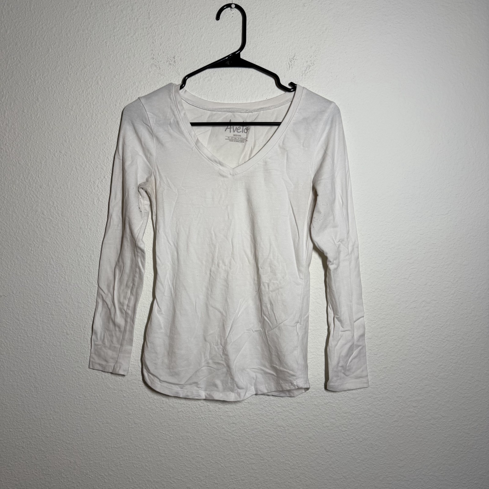 Aveto T Shirt Womens Medium Gray Cotton Stretch Lightweight V Neck Raglan Sleeve