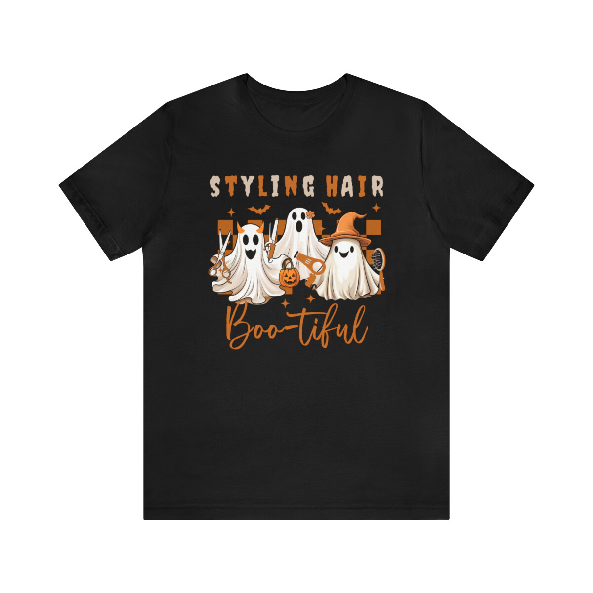 Hair Stylist Hairdresser Halloween Ghost Short Sleeve T-Shirt S M L XL 2XL 3XL
