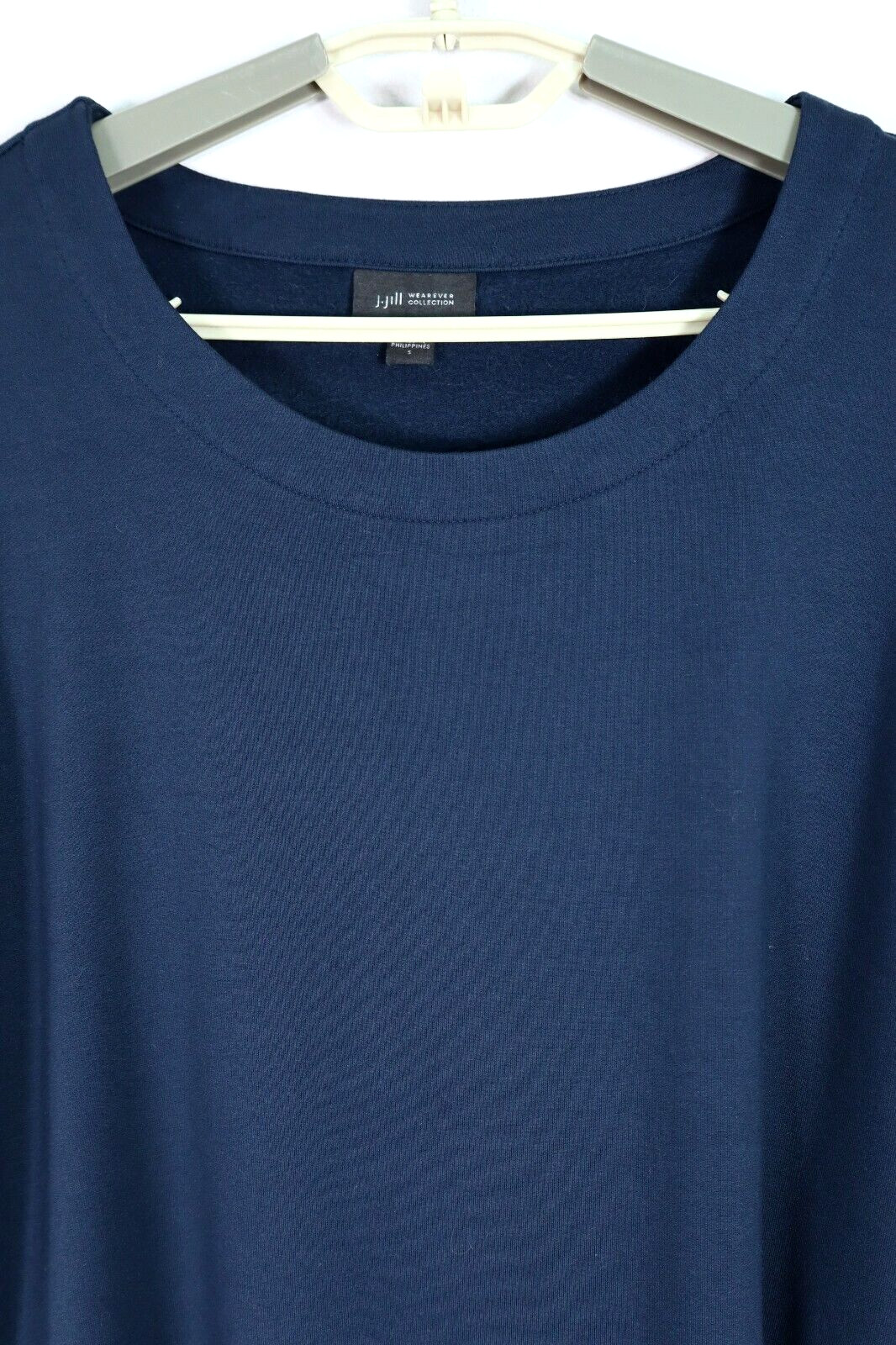 NEW J. JILL Women’s Stretch Rayon Long Sleeve Blouse Fleece Lined Blue Size S