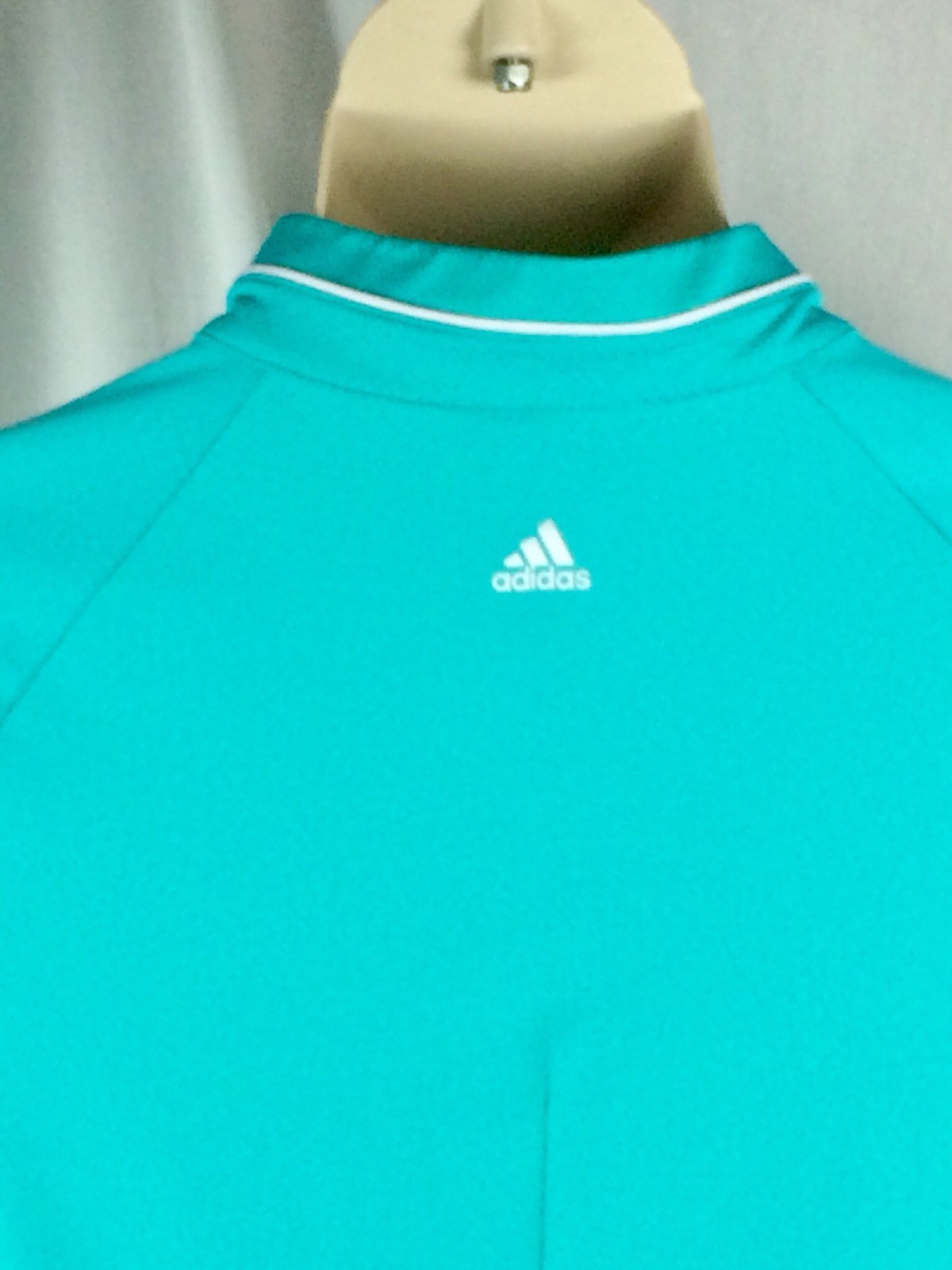 Adidas Blouse Womens Size XL Multi-Color 1/2 Zip Short Sleeve 90s Pure Motion