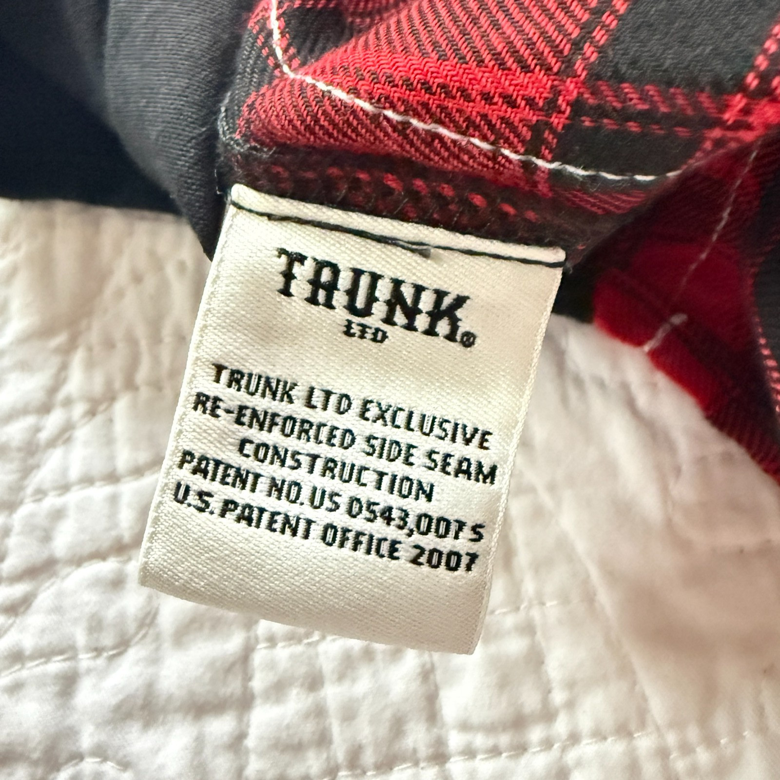 Trunk LTD Def Leppard Adrenalize Red Plaid Button Up Size S Oversized 90s Grunge
