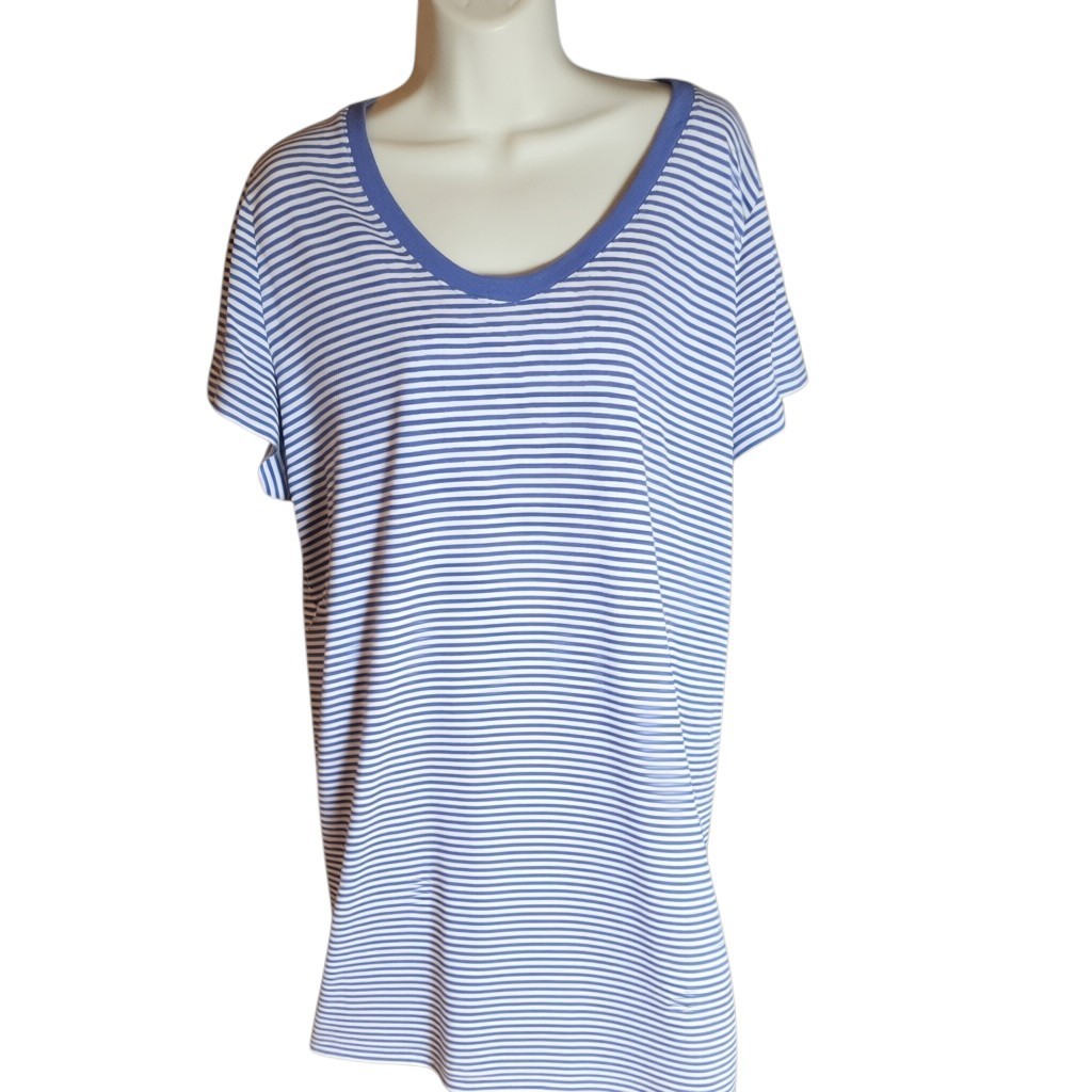 Universal Thread Women’s XL Striped T-Shirt Dress Blue White Scoop Neck NWT