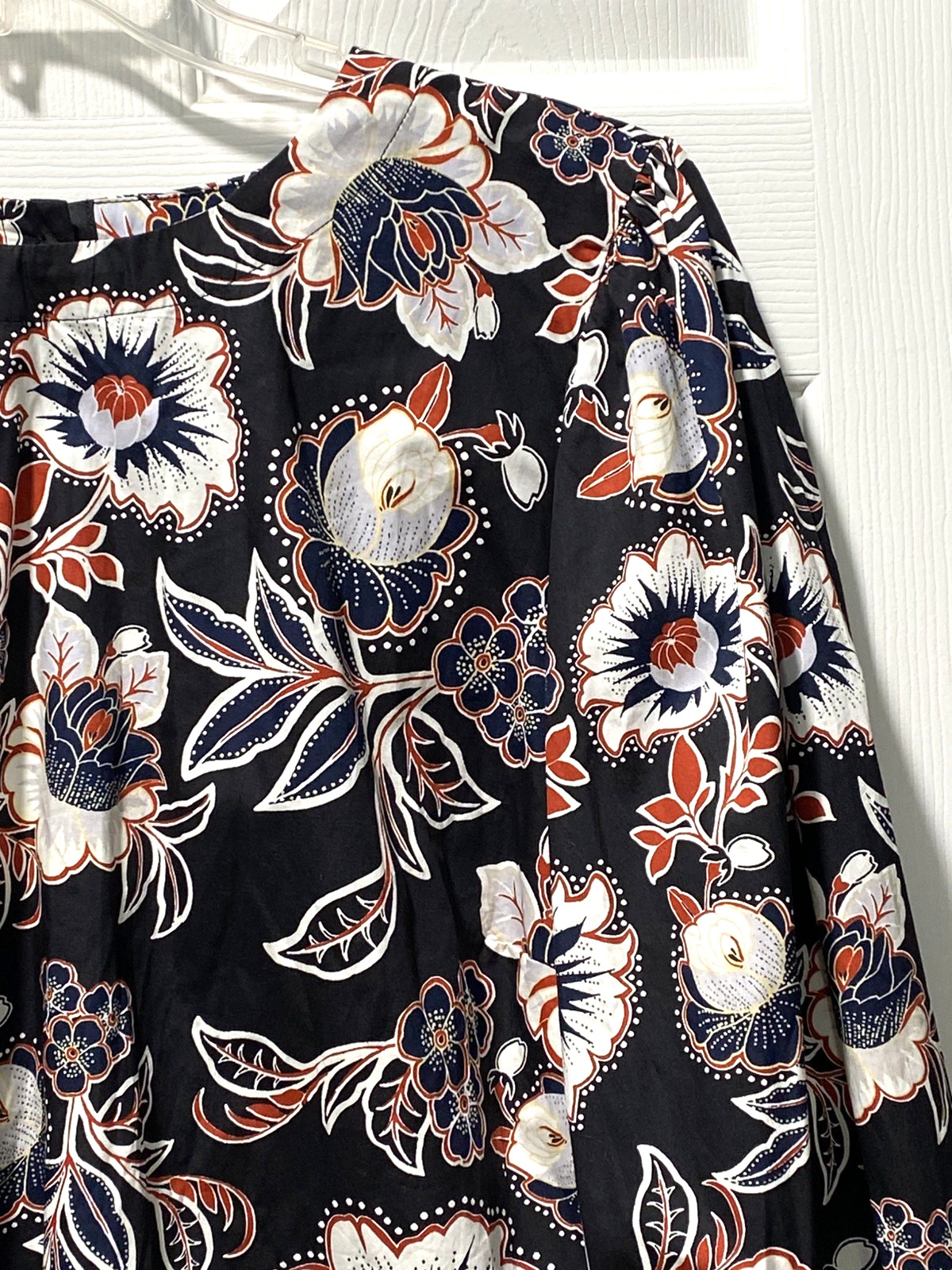 Who What Wear Top Button Up Back Multicolor Floral Long Sleeve Work Size 2X NEW