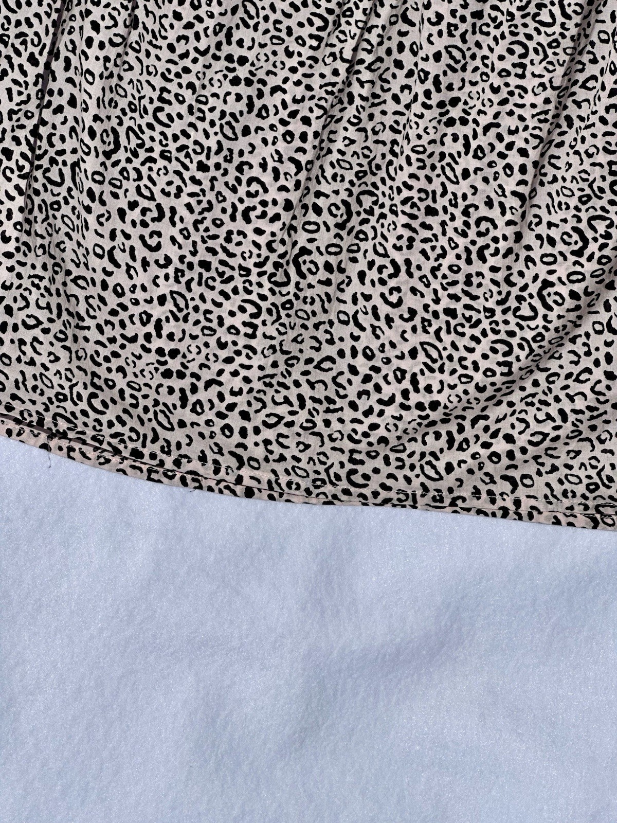 Who What Wear 100% Cotton Leopard Print Boho Bell Sleeve Blouse S A9-074