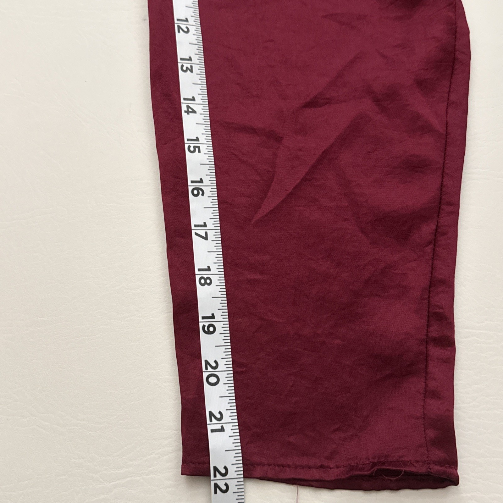 Vintage Diana Marco Blouse Women Size 14 Satin Burgundy Party 90s USA