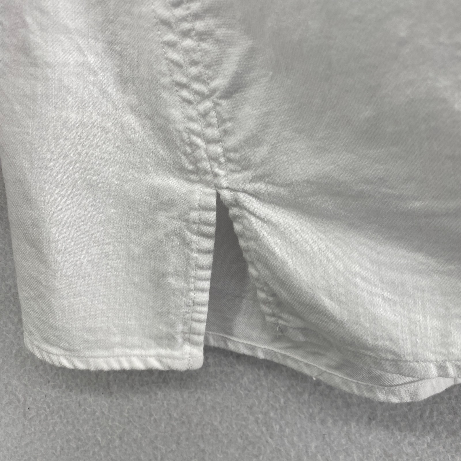 EILEEN FISHER Top PS Soft Organic Cotton Twill Shirt Oversized Button Up White
