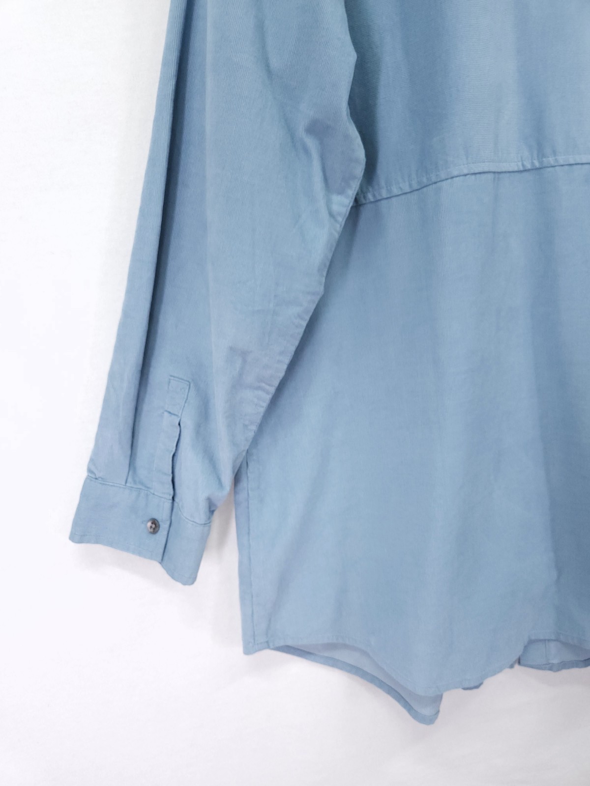 J. Jill Corduroy Pullover Tunic Shirt Womens XL Dusty Blue Long Sleeve Lagen