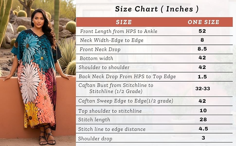 Women Plus Size Loose Kaftan Tunic Dress Hippy Kimono Sleeve Caftan Tunic Tops
