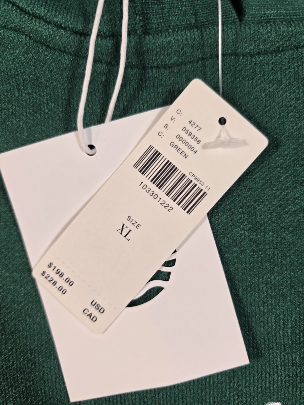 Anthropologie Daily Practice Knit Hooded Sweatshirt Green Women XL NWT