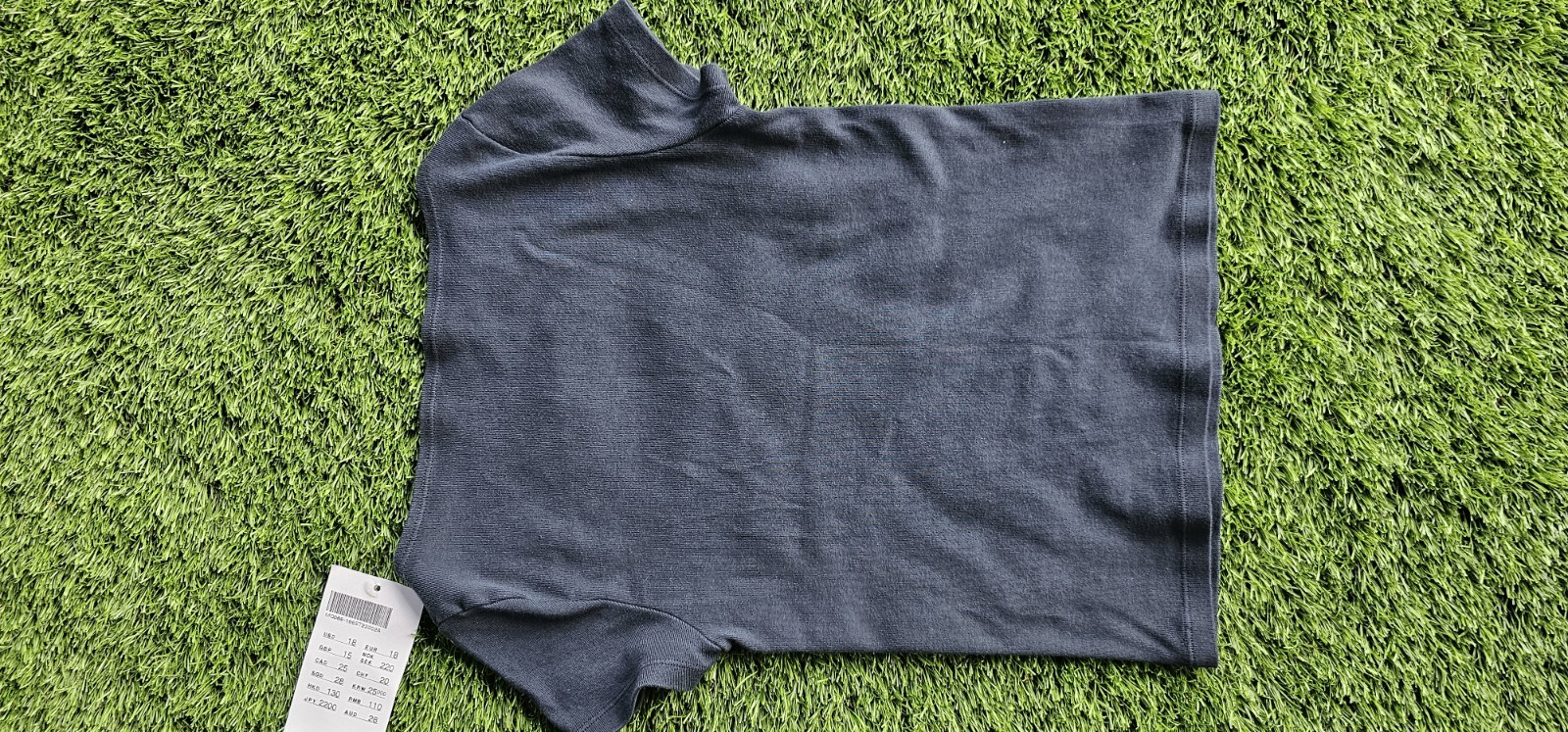 Brandy Melville NWT Elodie Top Navy Blue XS/S 100% Cotton Fitted Boatneck Tee