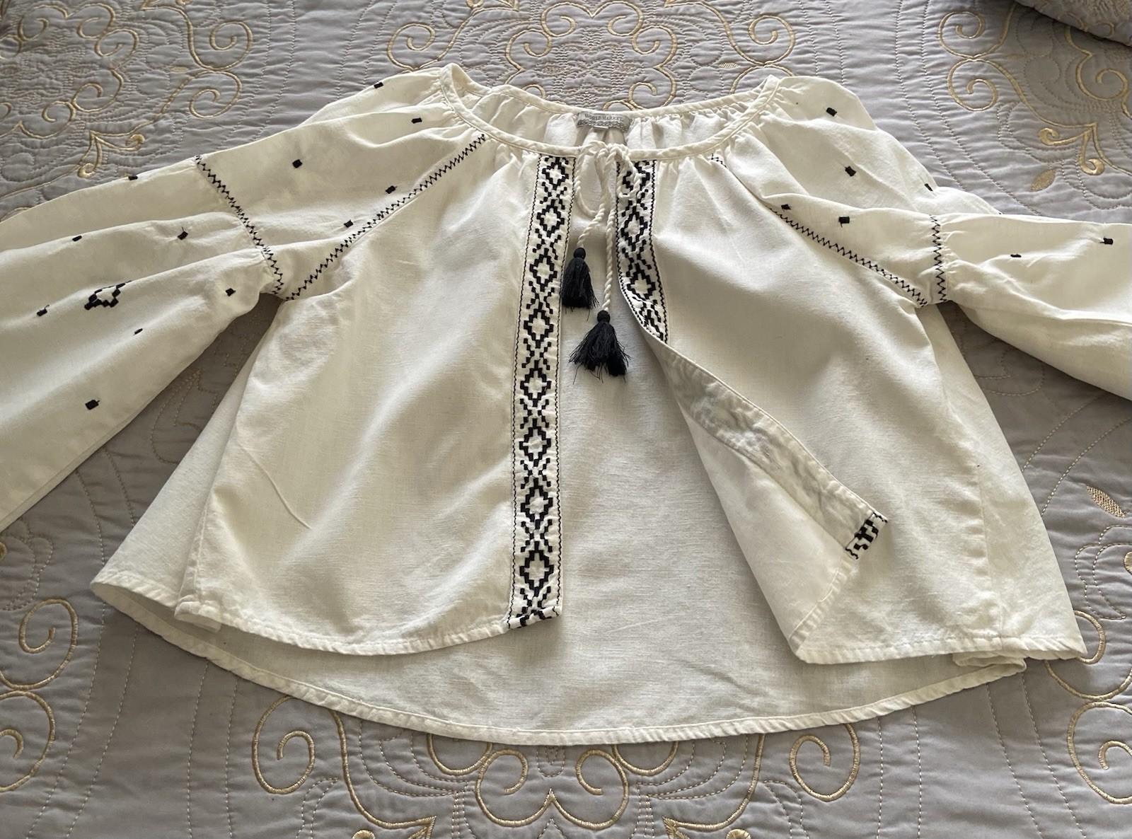 Women’s Cotton – Linen Boho Open Front Top Made in India (World Market) S/M