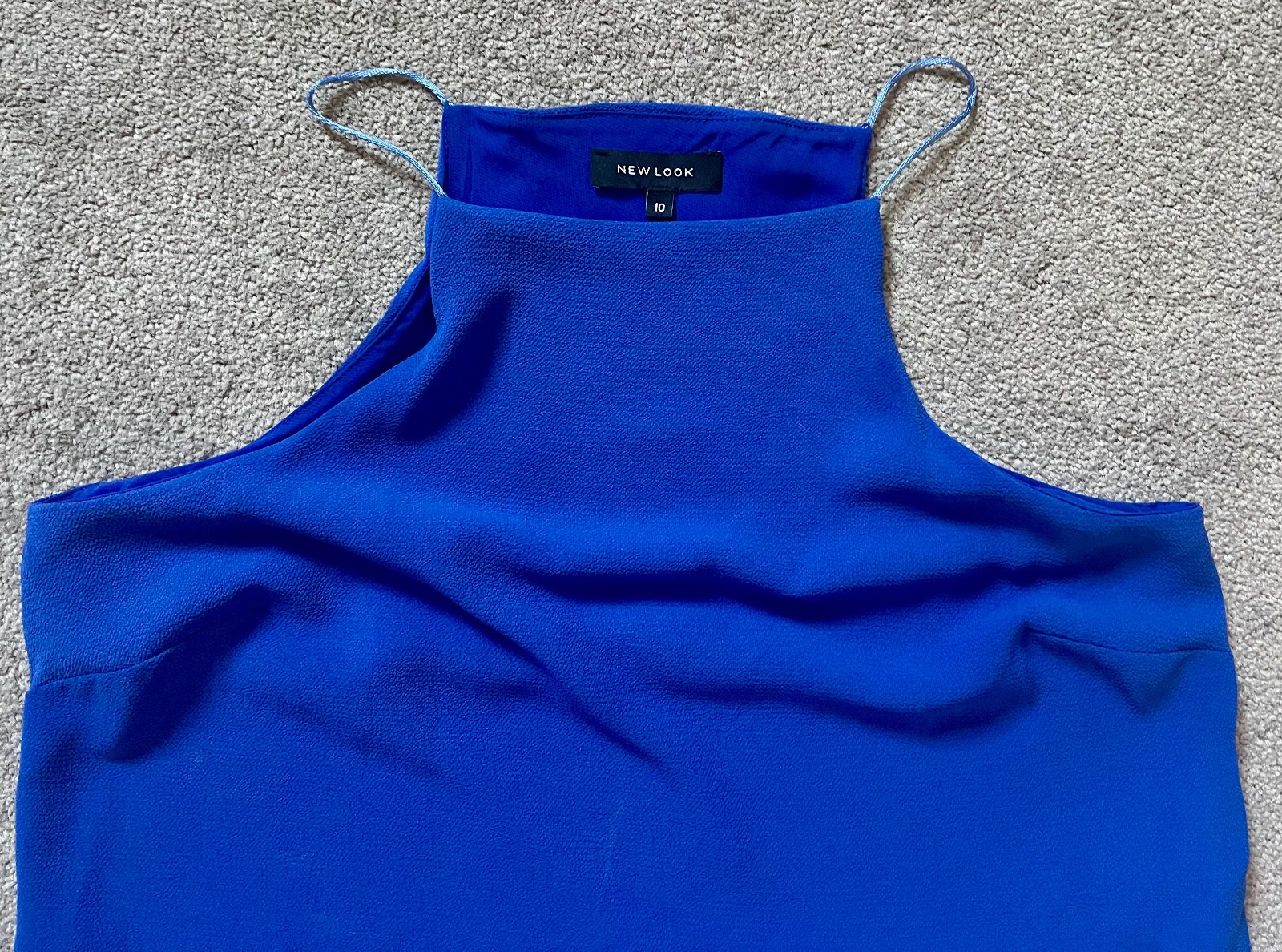 New Look – Size 10 – Ladies Long Line Top with side slits – Cobalt Blue