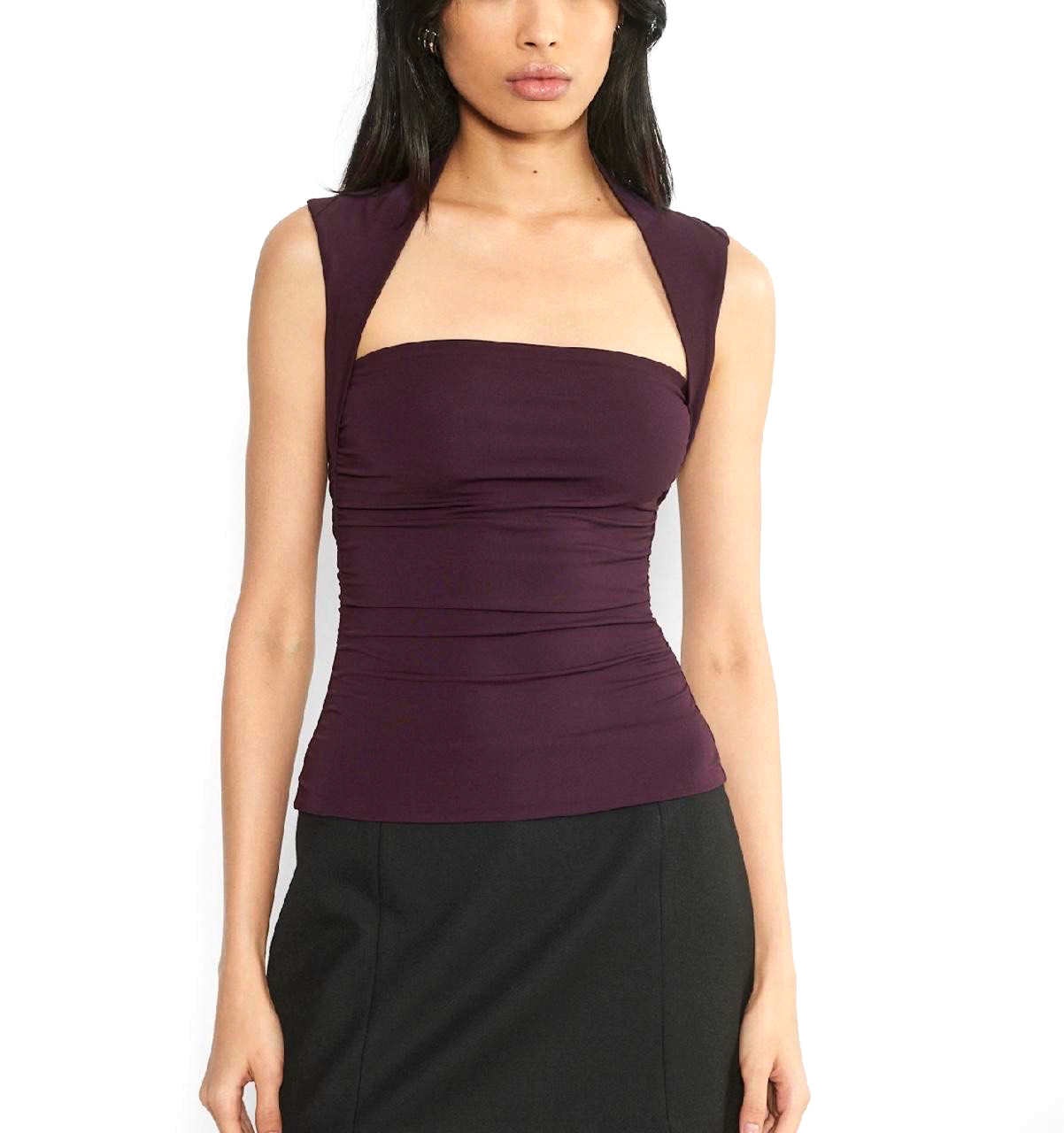 Aritzia Women`s $58 Original Contour Flourish Top in Sumac Burgundy size L
