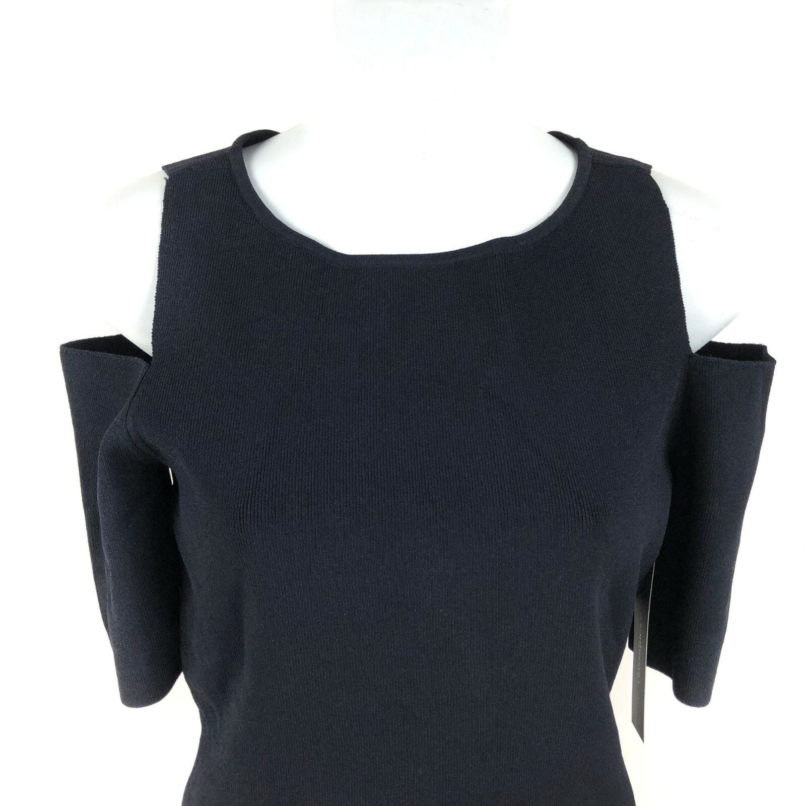 $179 New Nordstrom Classiques Entier Cold Shoulder Top In Navy Size XS