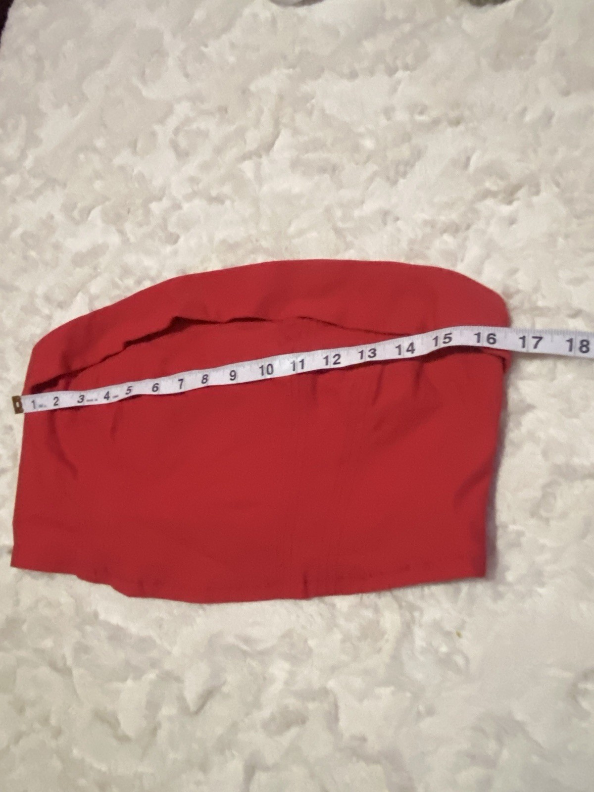 Wild Fable Womens Red Knit Smocked Strapless Bandeau Tube Top Stretch XL