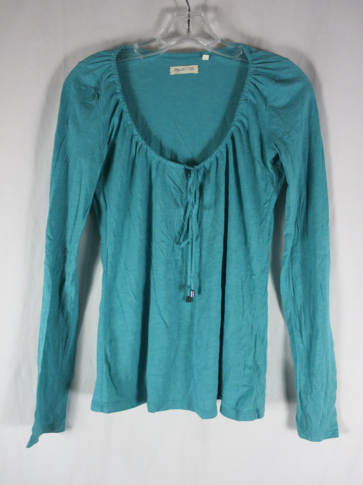 Lightweight Summer 2 Tops Teal Longsleeve Mustard Spaghetti Tank XS