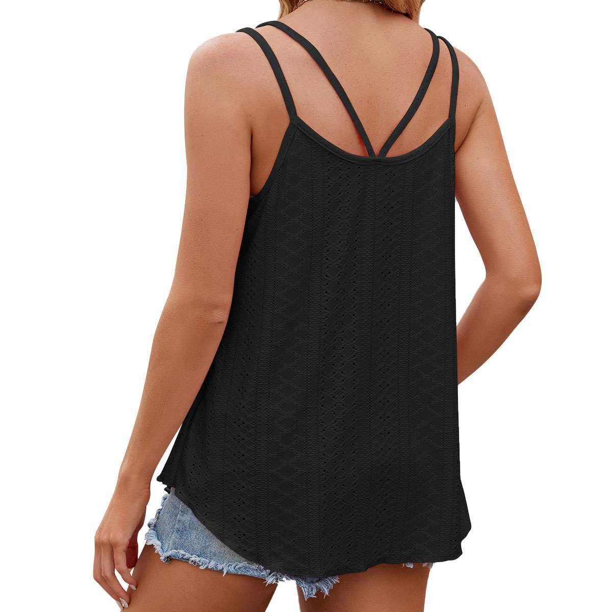 Women’s Sleeveless Flowy Tank Top Camisole Summer Beach Holiday Wear Top Loose