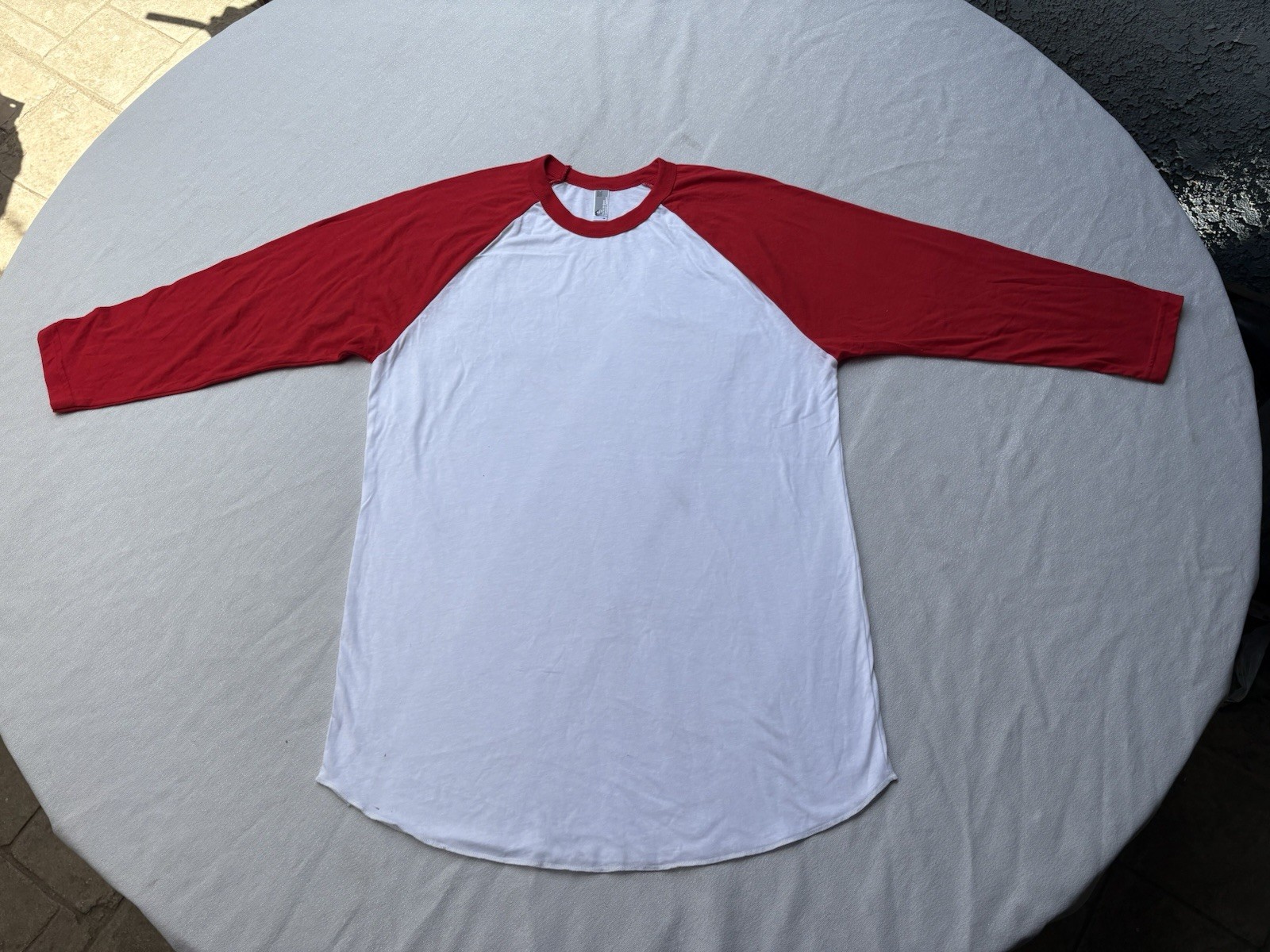 American Apparel Classic Baseball Jersey Style T-Shirt MEDIUM Y2K