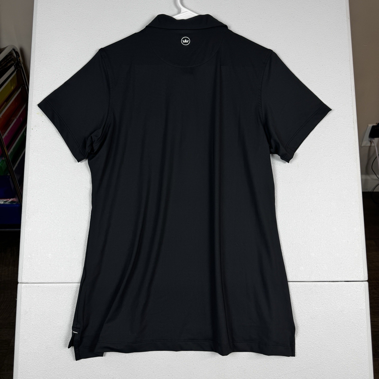Peter Millar Performance Polo Shirt Womens L Large Black Frandevco Embroidered
