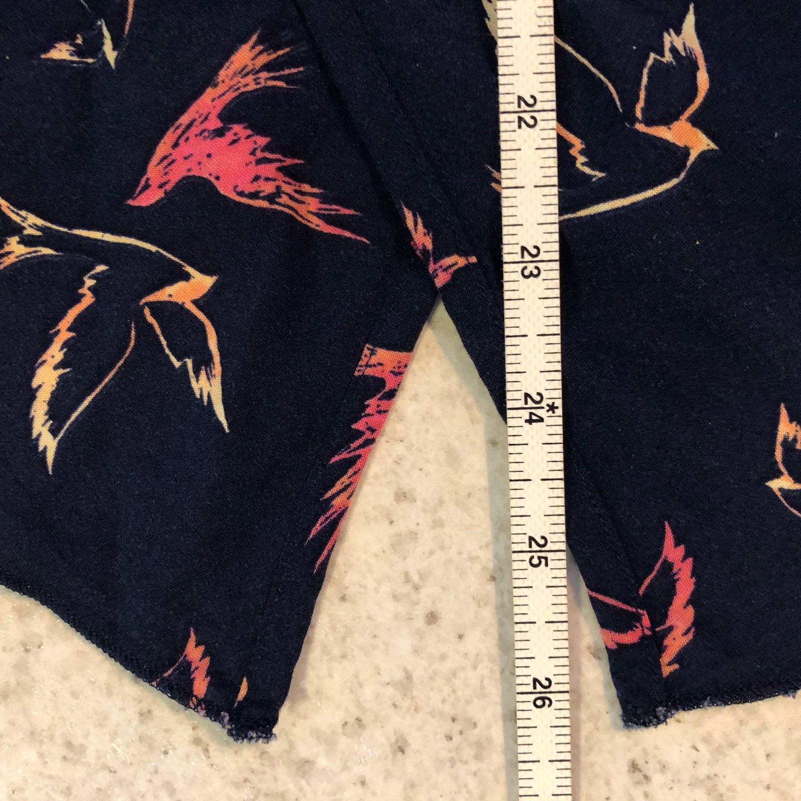 Apricot Summer Top Uk 14 Sleeveless Navy with Multicolour Bird Print Wrap Back