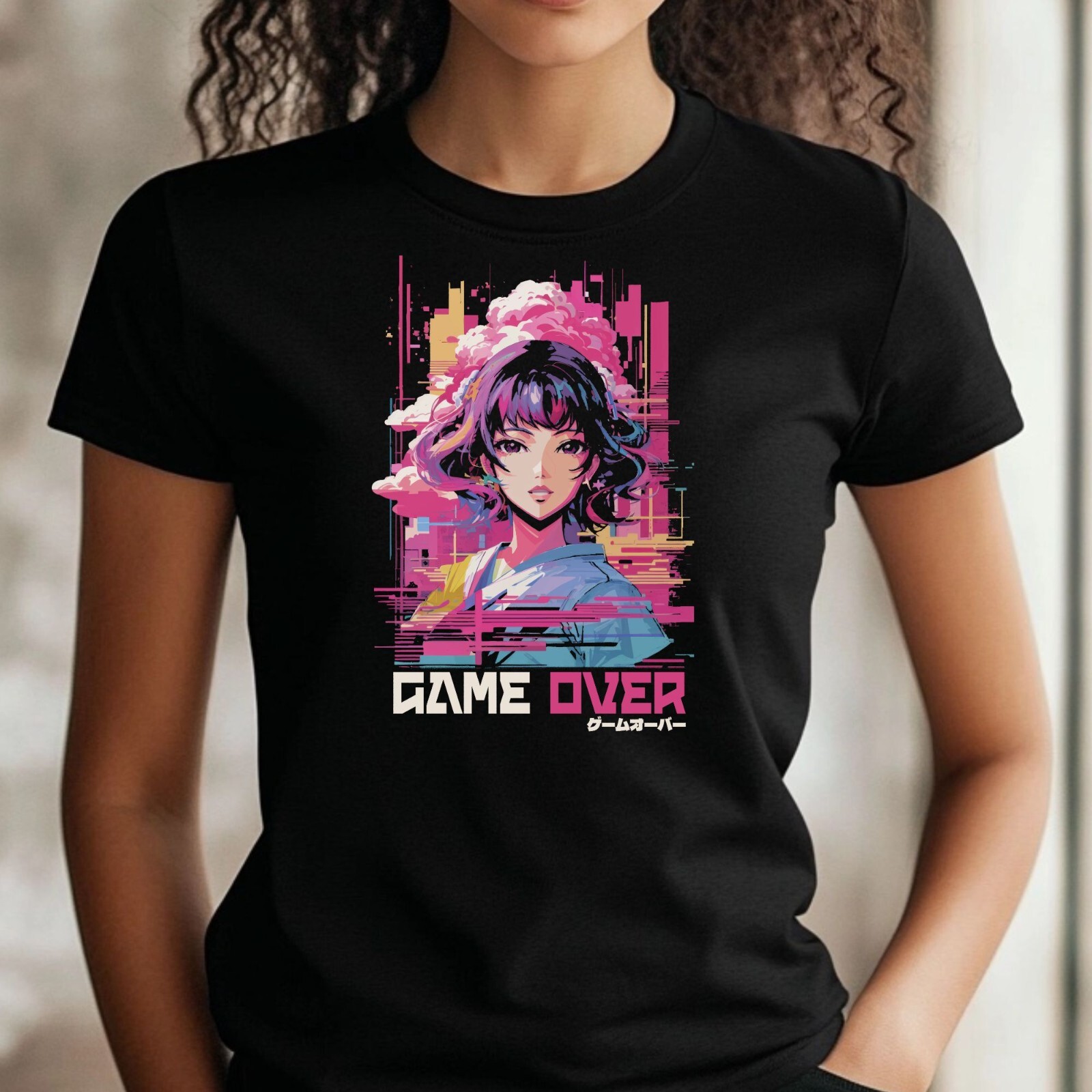 Women Cool Anime Print Cotton T-Shirt Size XS to 3XL
