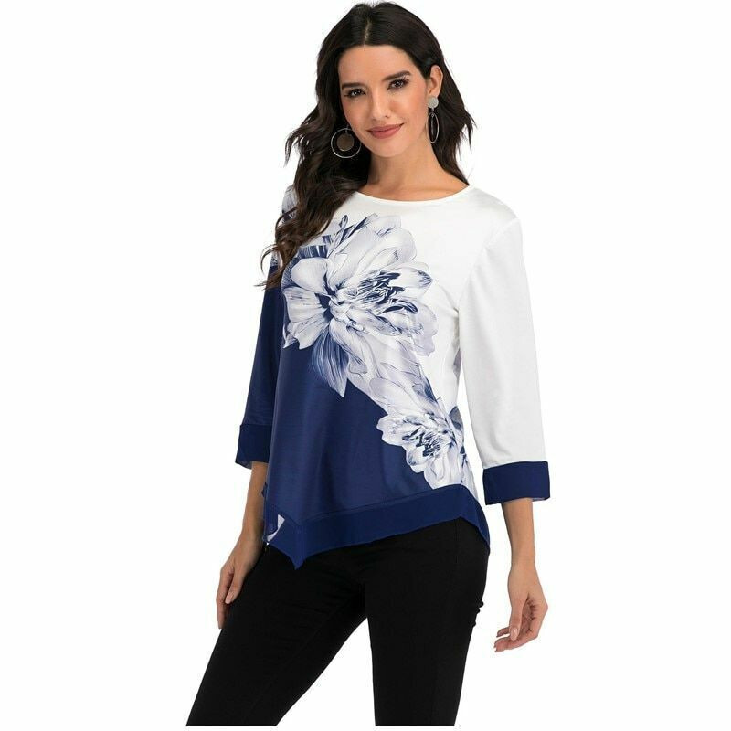 Blusas De Mujer Mangas Estampada Largas Elegante Camisa Para Mujer Blusa Moda