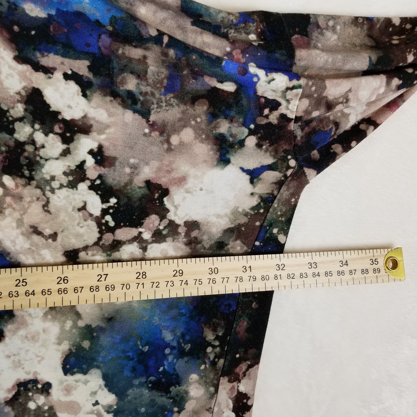 Bryn Walker Tunic Women Large Multi Color Abstract Splatter Italian Fabric USA