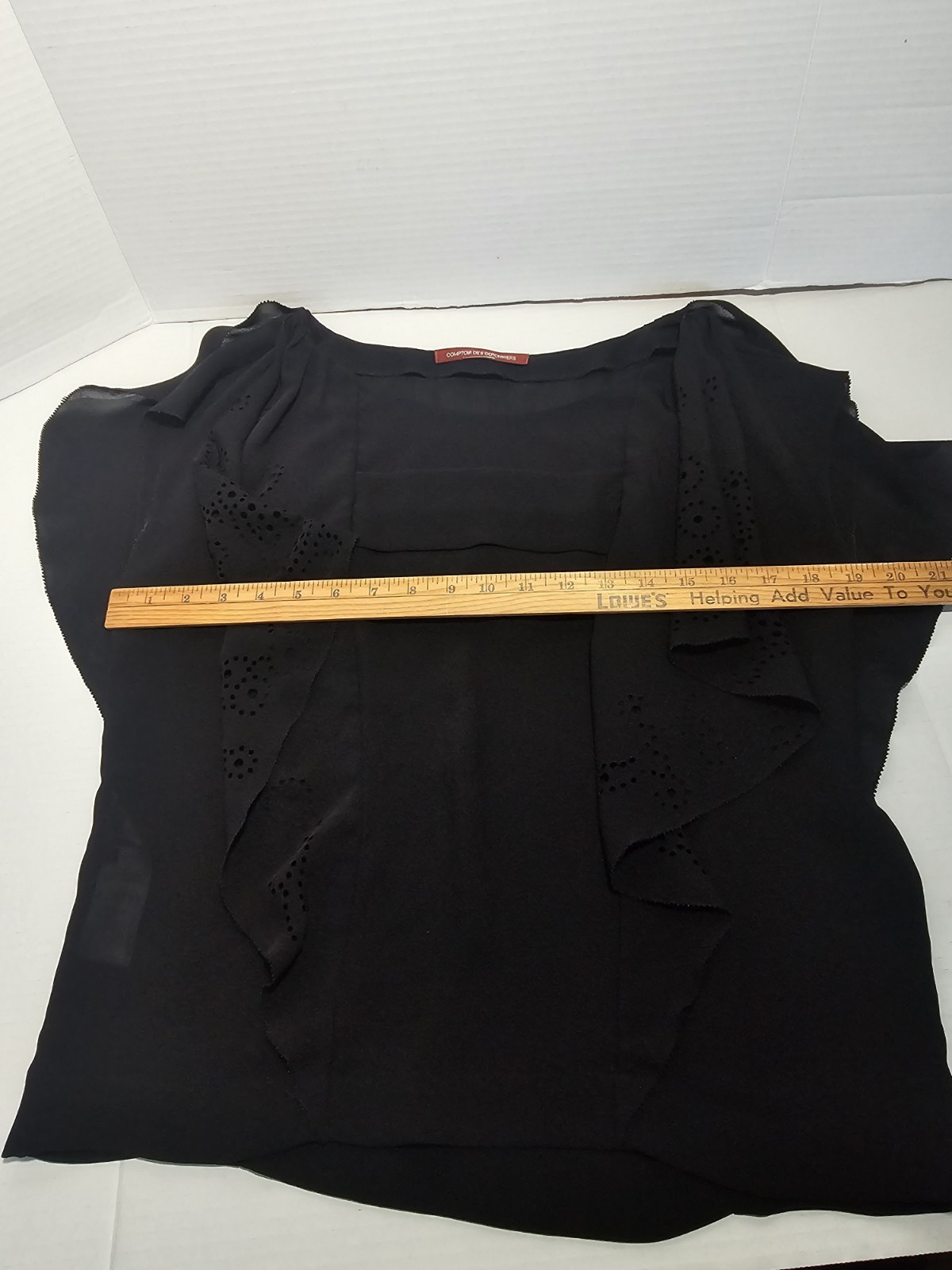 Comptoir des Cotonniers Women’s Top Sz 40 M/L Black Blouse Bohemian Boho