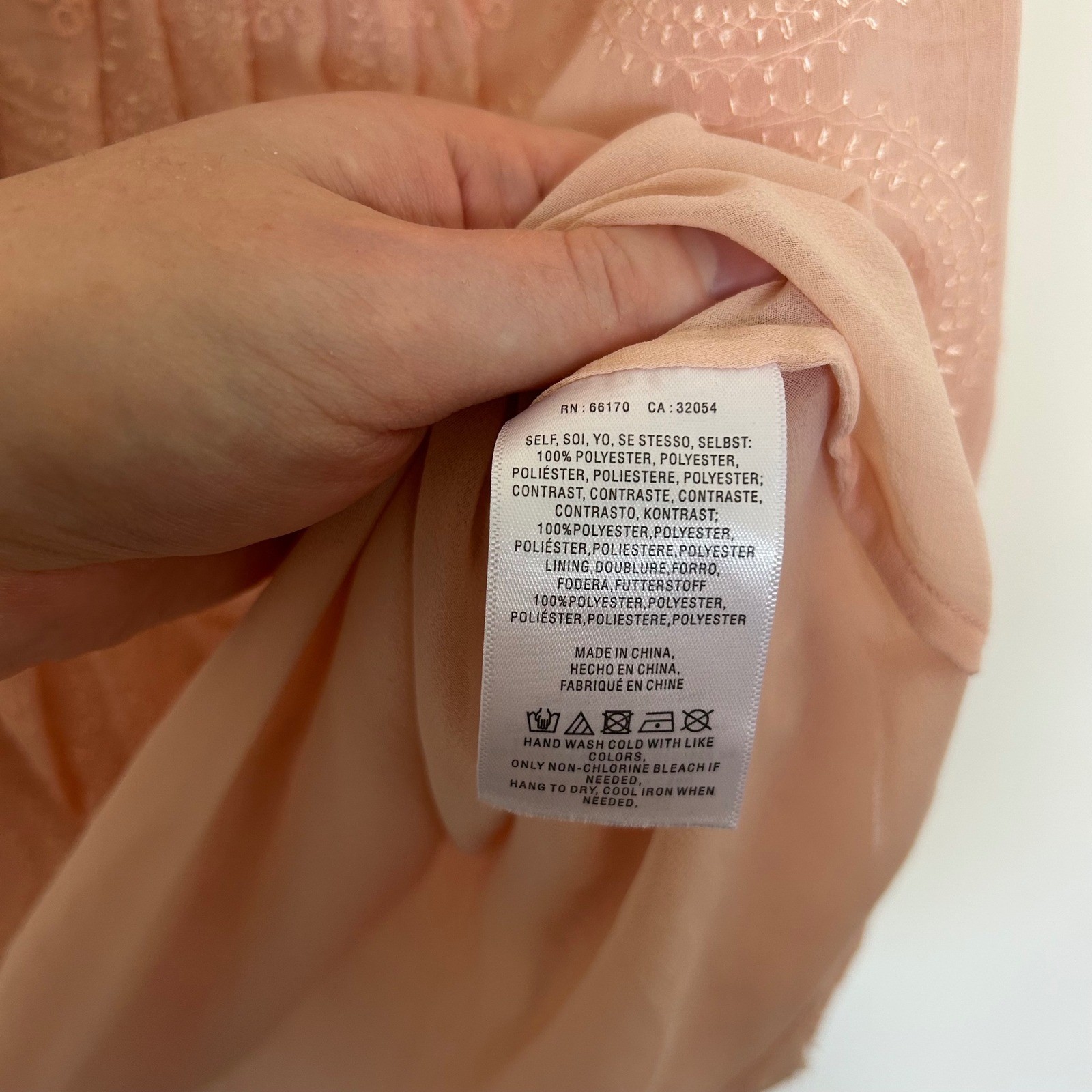 Maeve Blouse Peach Pink 1X Swiss Dot Pintuck Cap Sleeve Anthropologie