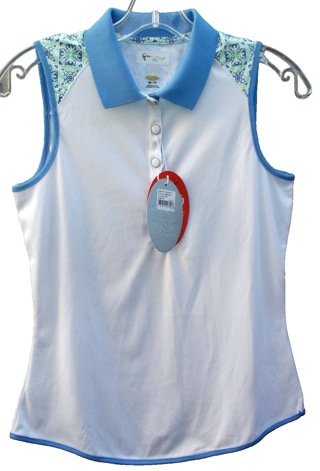 NWT 💥GREG NORMAN💥 ML75 Sleeveless PlayDry Polo Golf Shirt Stretch XSmall