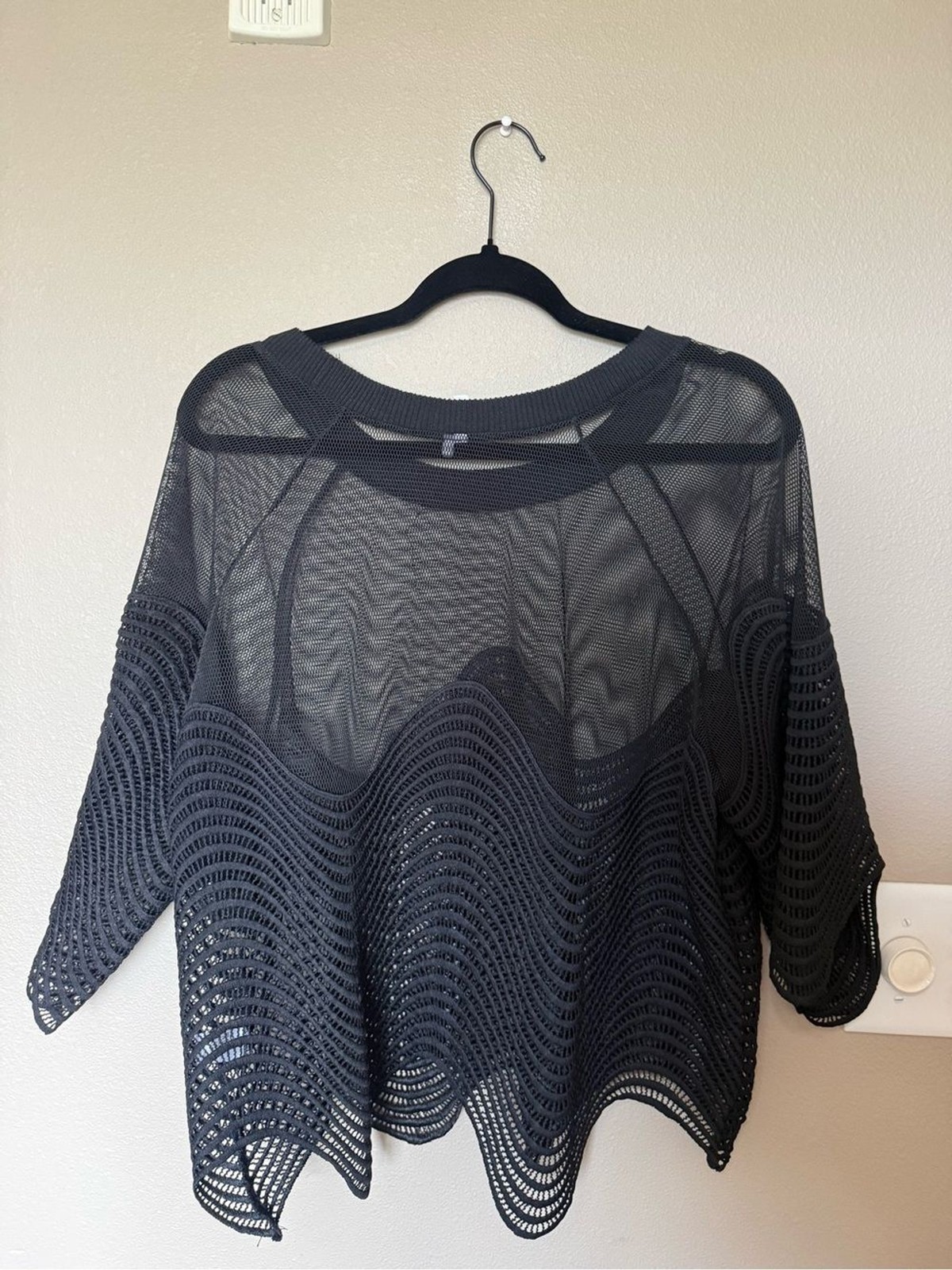 Cropped Sheer Pullover Top