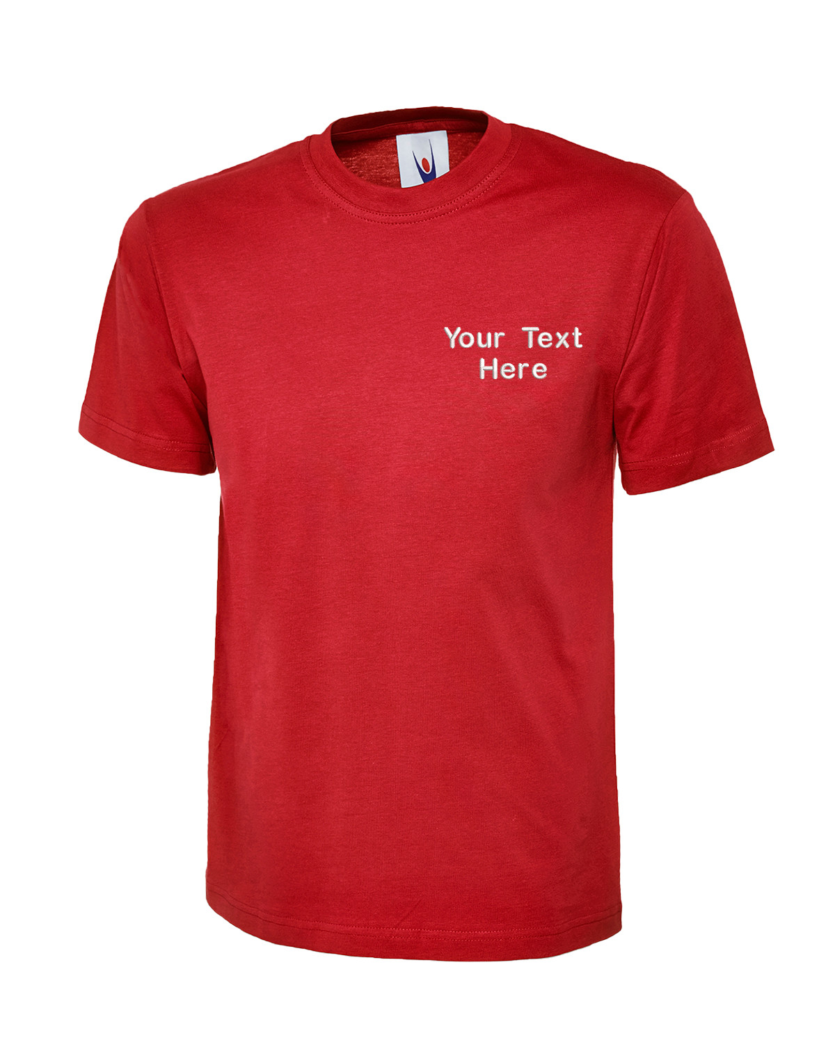 Personalised Uneek Embroidered Pack of Classic T-Shirt Your Text Logo Workwear