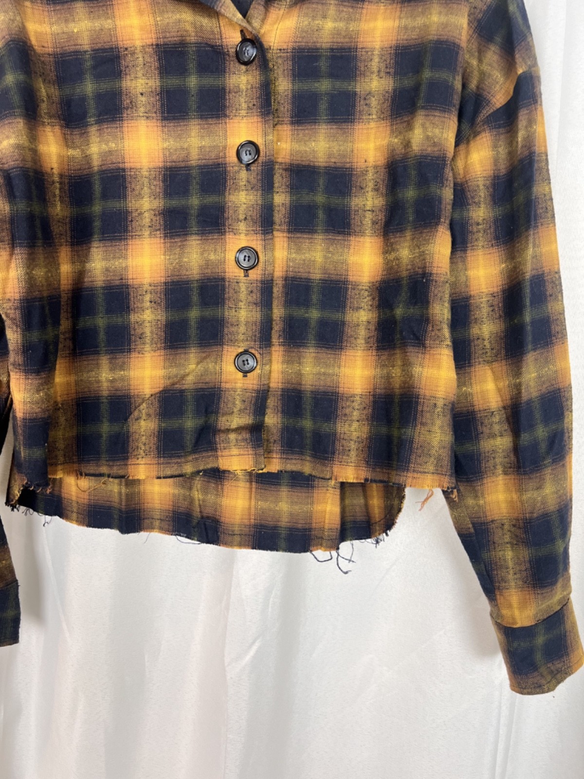 PHARAOH Esme crop plaid Japanese shirt eclipse size 2 medium