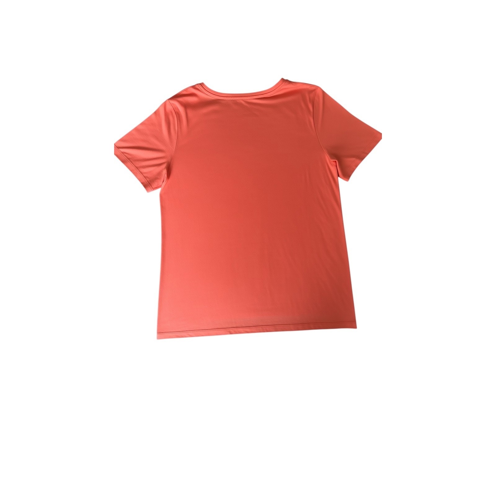 Athletic Works Women XL V-Neck Short Sleeve T-Shirt Coral