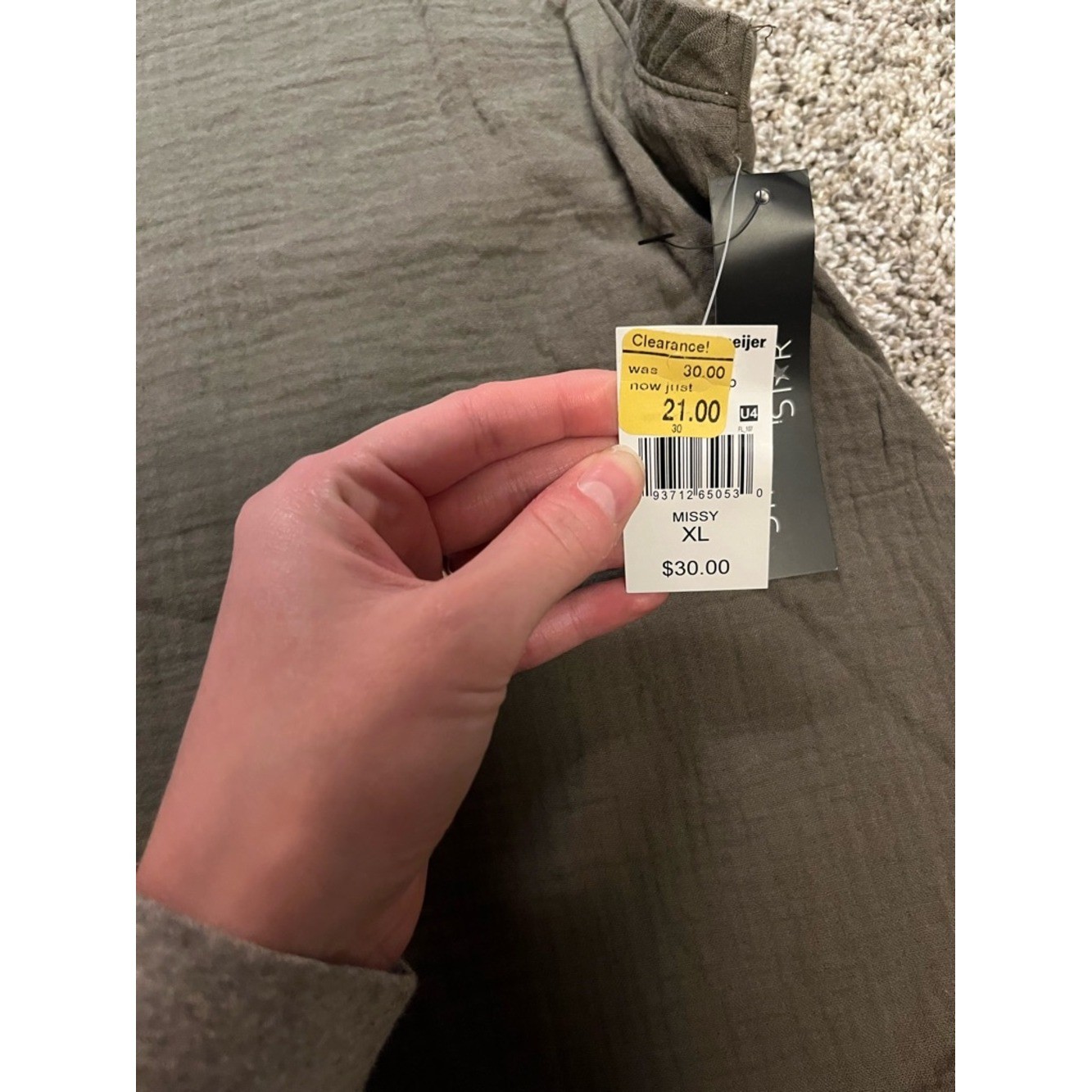 Stitch & Soul Olive Split-Neck Sleeveless Tank