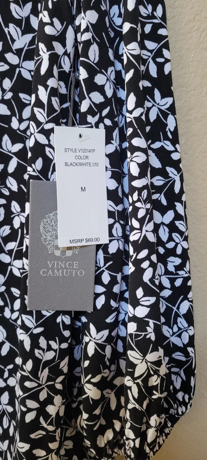 Vince Camuto Women’s Blouse, Vince Camuto Knit Top, 3/4 Gathered Sleeve, S, M, L