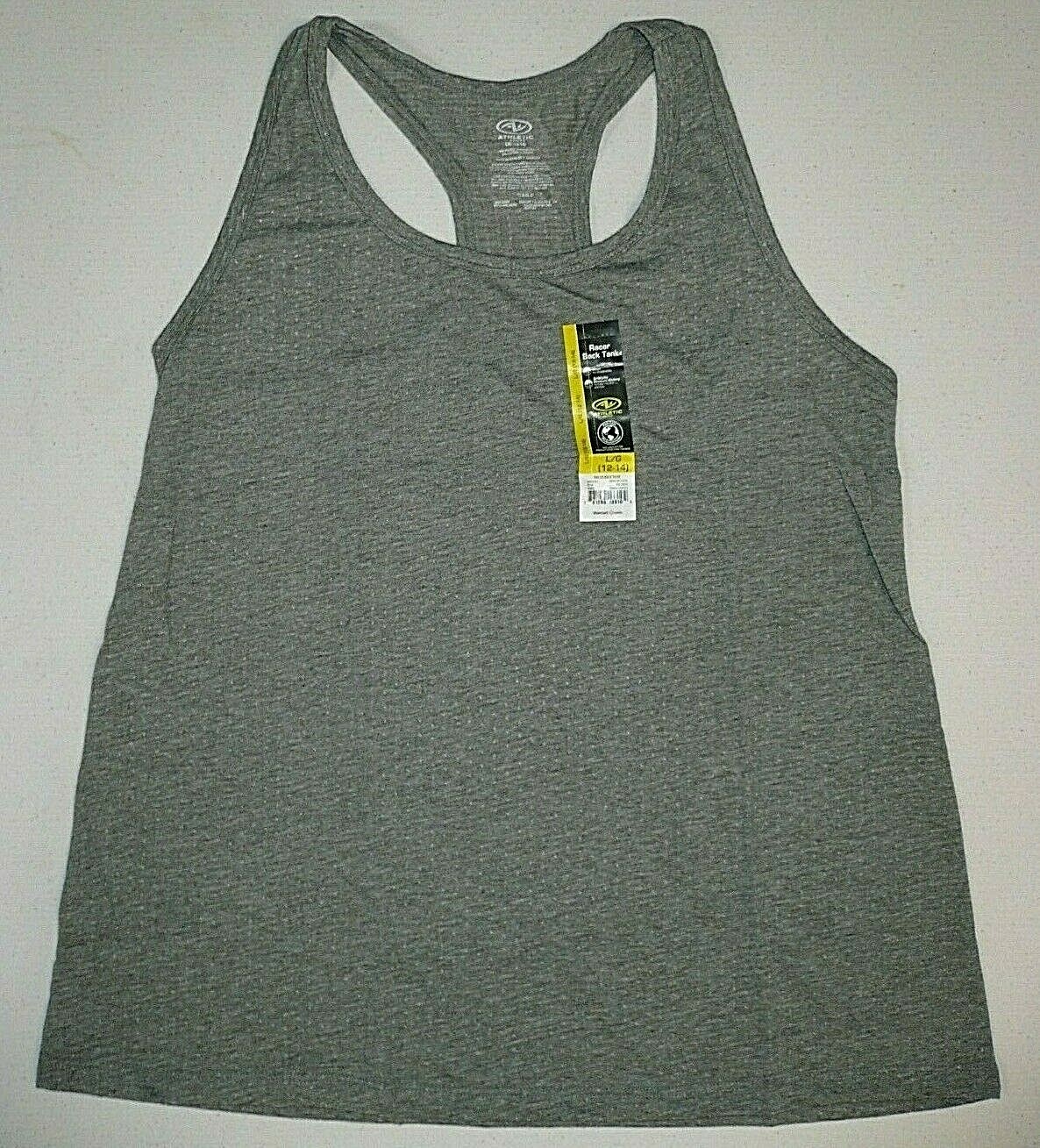 Athletic Works Women’s Core Mesh Racerback Tank Top LARGE (12-14) Gray Heather
