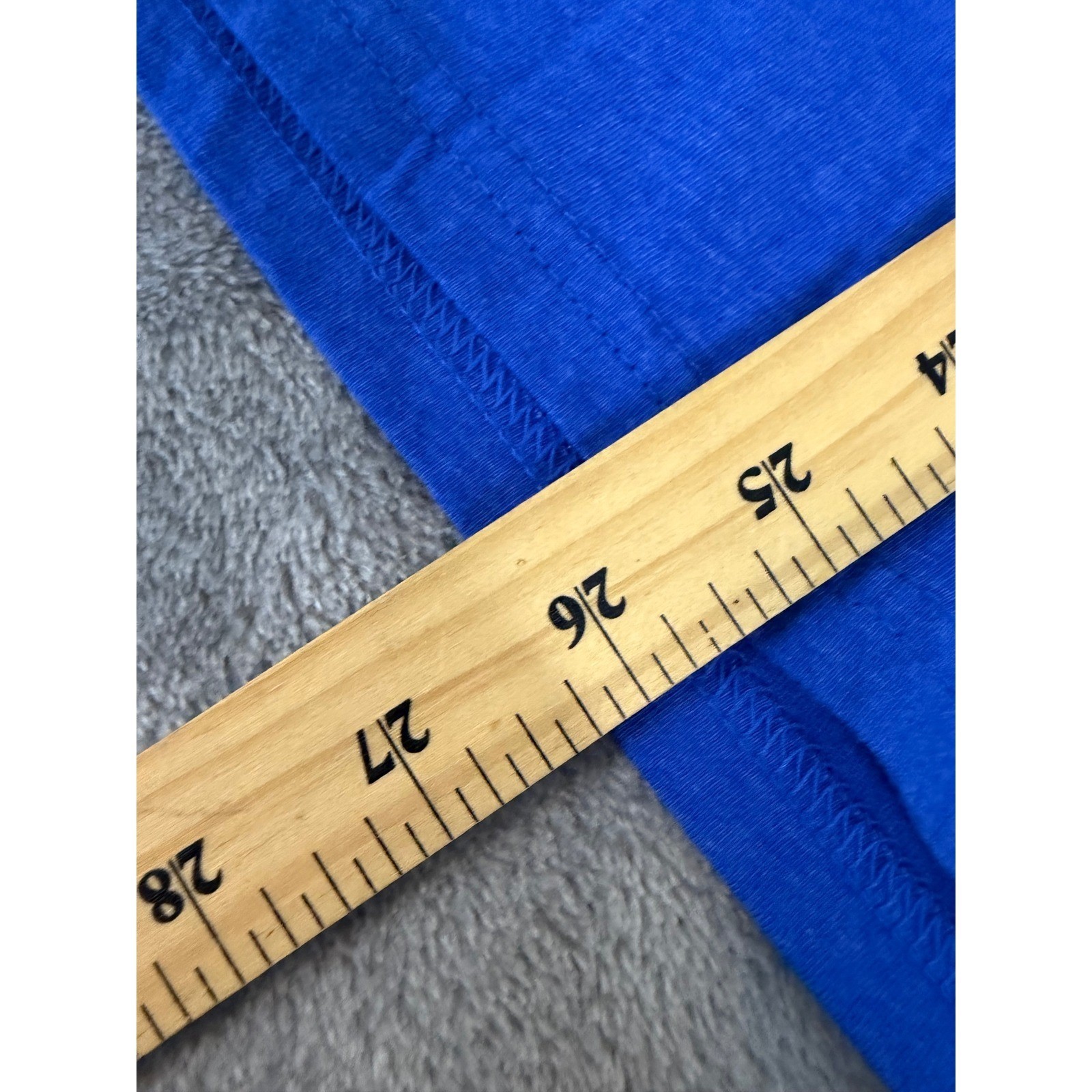 Time and Tru Womens XL 16-18 Royal Blue Heather Long Sleeve Crewneck Tee Shirt