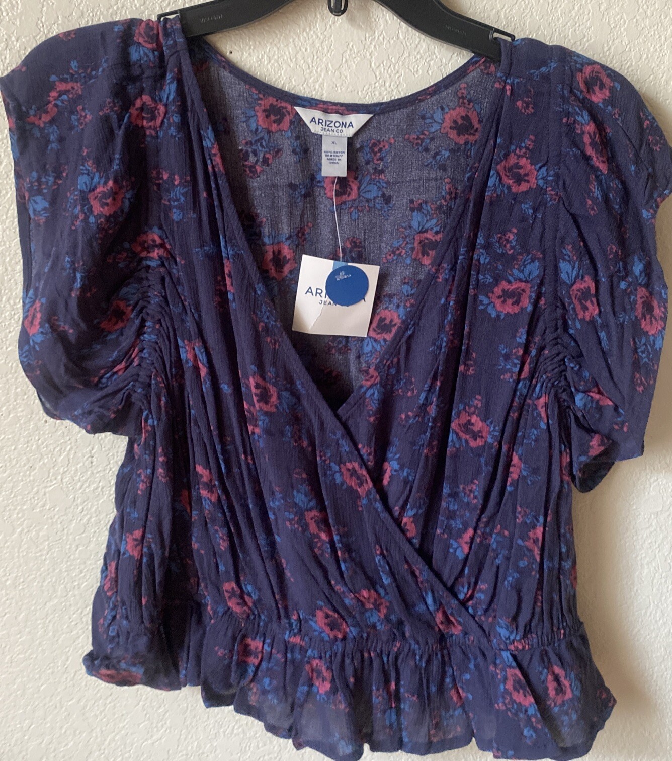 Arizona Jean Co Top Floral Junior Size XL Nwt