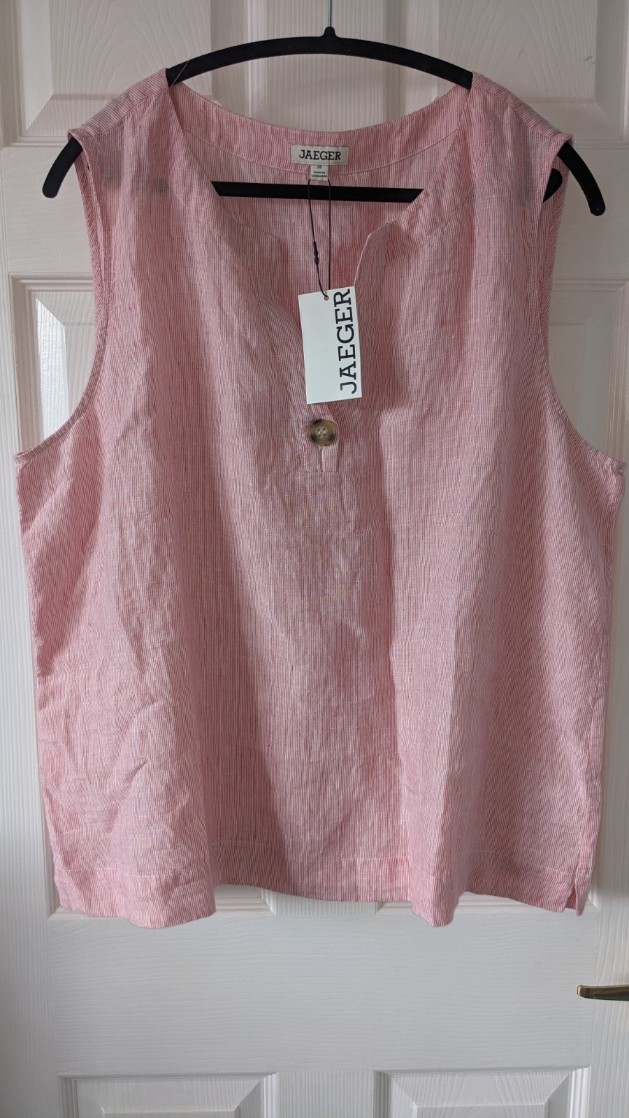 Jaeger Pale Pink Sleeveless Top Size 20