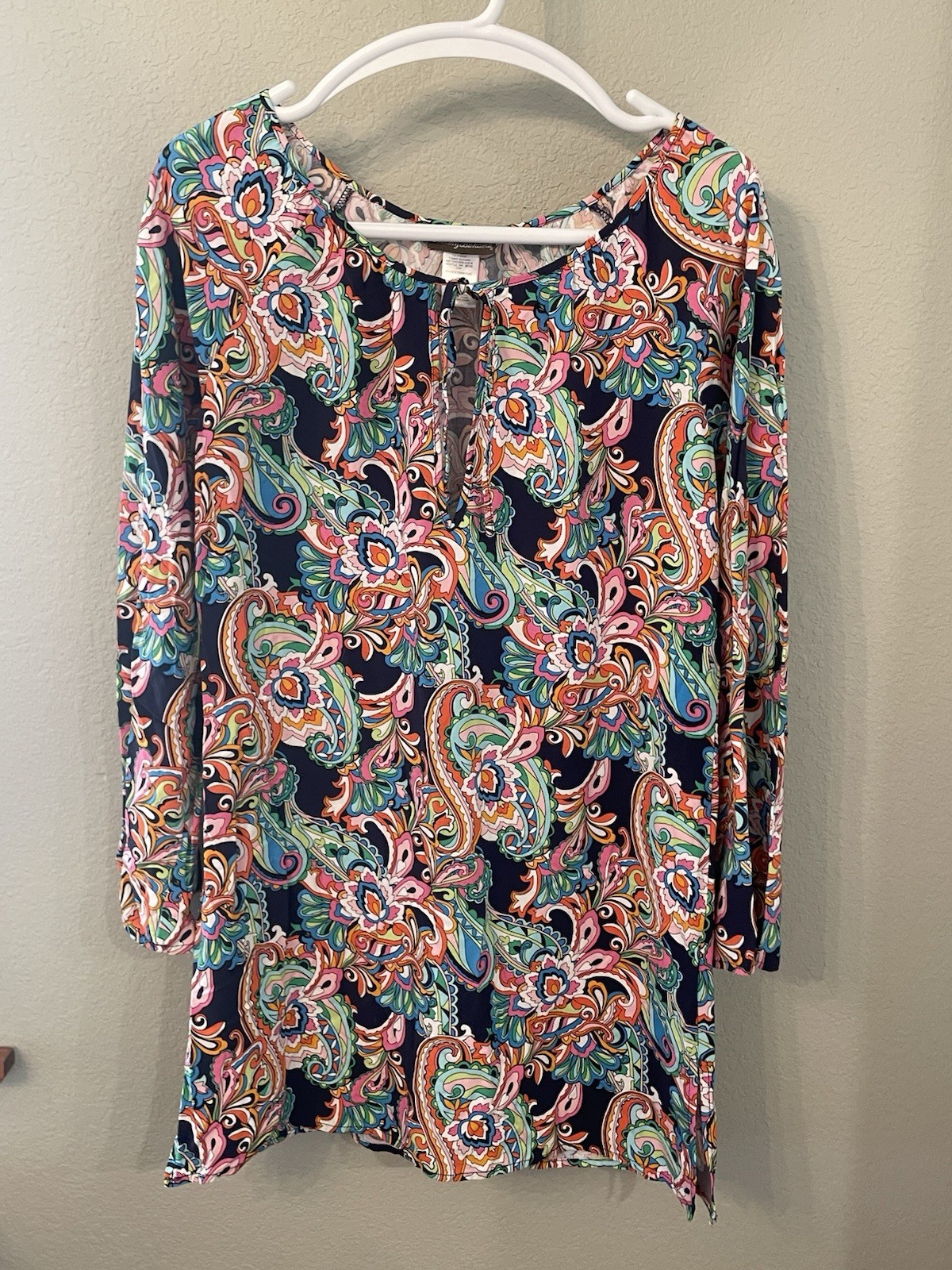 Tommy Bahama Tunic Top Women’s Small Paisley Resortwear Beach Vacation Preppy