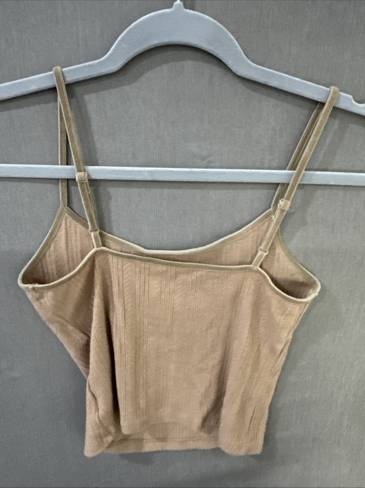 American Eagle Textured Tank Tankini Brown/tan Size Medium Adjustable Straps