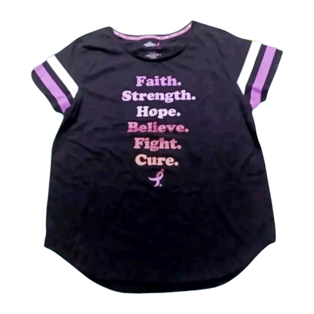 FAITH Women’s STRENGTH HOPE BELIVE FIGHT CURE CANCER SIZE 2X-3X