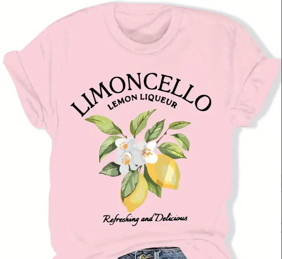 Women’s Limocello TShirt Ladies, Teenagers Top, Plus Size TShirt XS-5XL,
