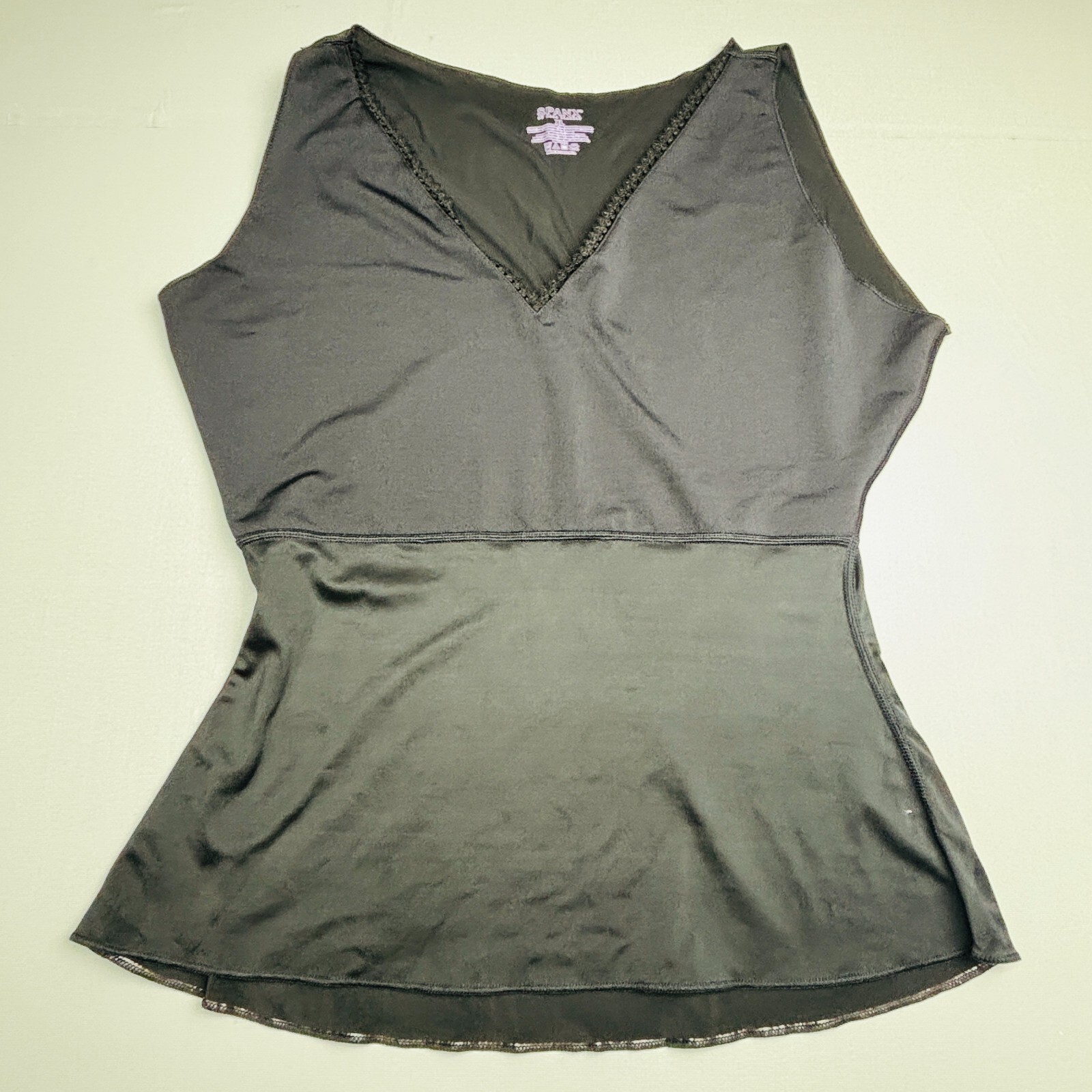 Spanx Tank Extra Large Shapewear Tummy Control Slimming Shaper Black V-Neck