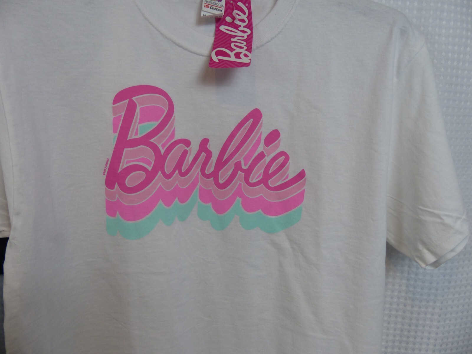 NEW 2 Barbie T-Shirts Licensed size Medium I black & 1 white Brand new w/tags