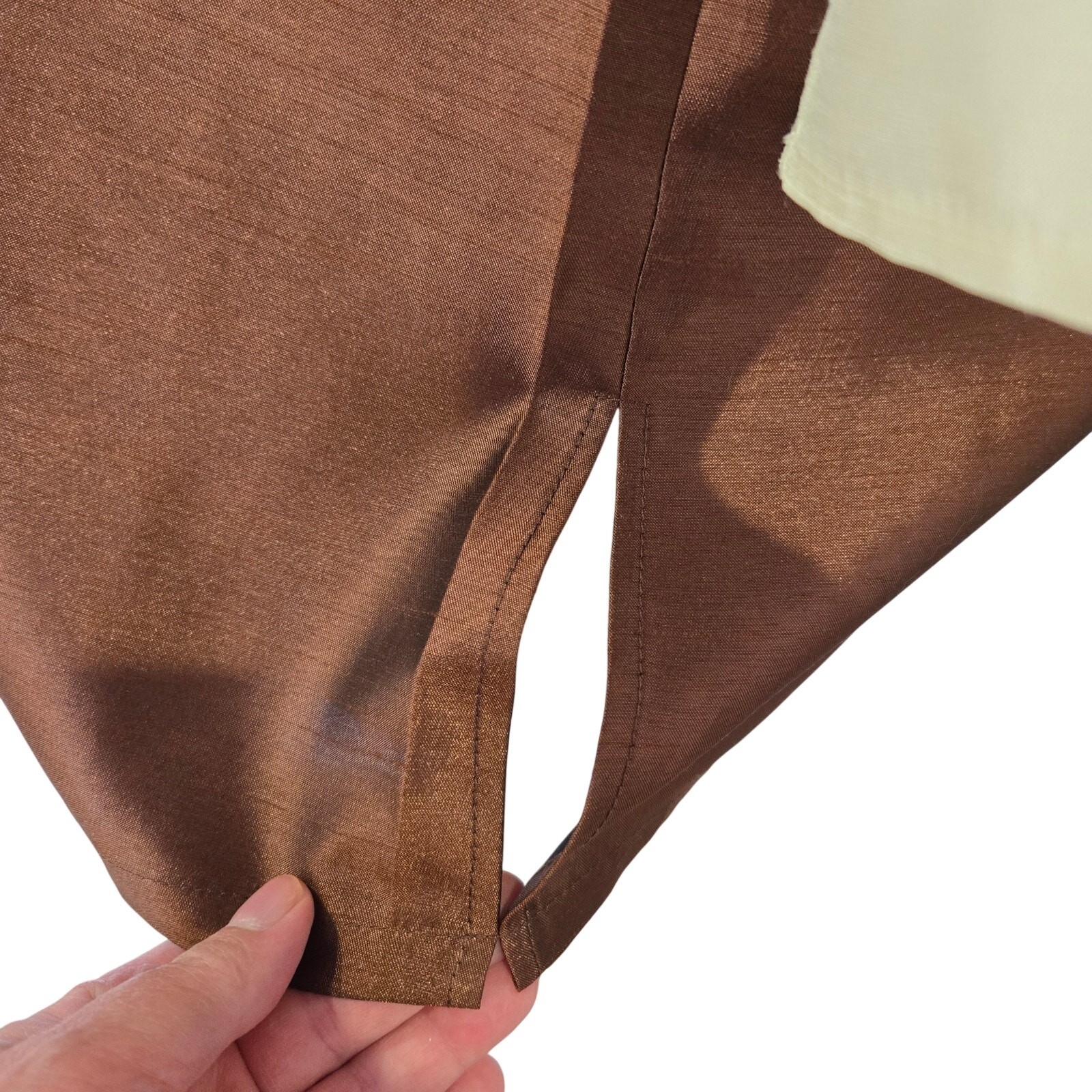 NWT Cinnamon Satin Button-up Swing Top Retro 40s 50s Sz L