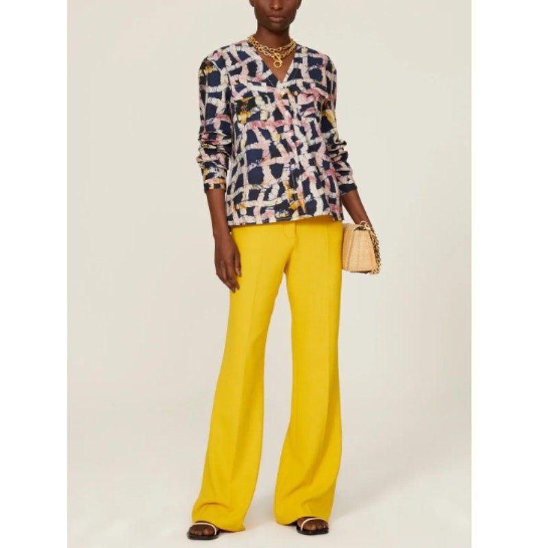 BUSAYO COLLECTIVE Multicolor Abstract Two Tone Button-Up Shirt Size XS