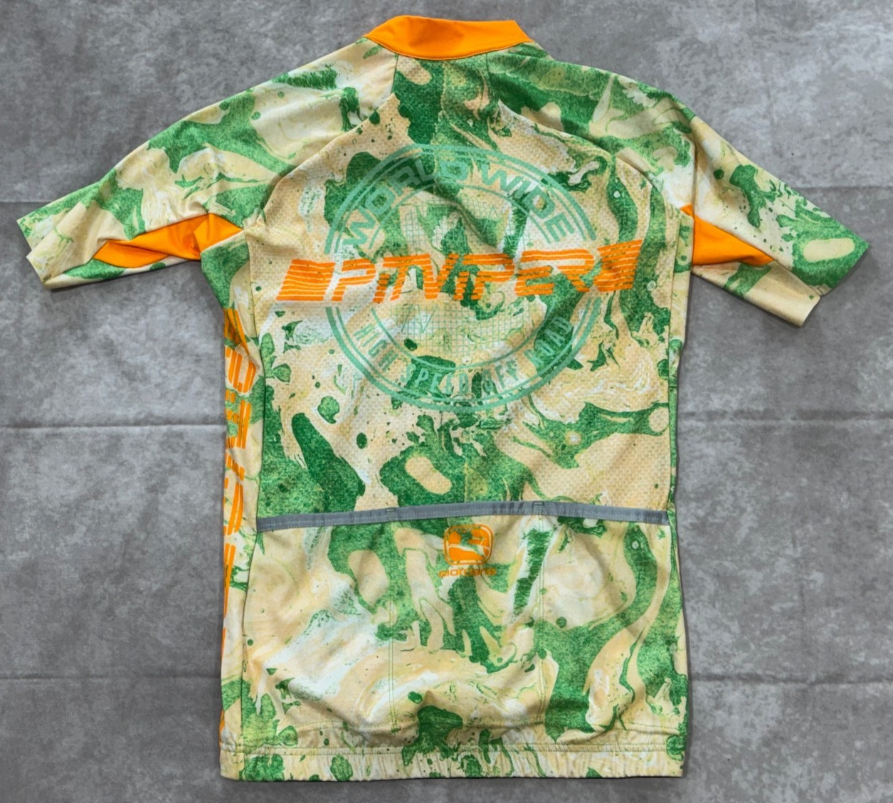 Pit Viper Giordana Cycling Jersey Small Handmade Italy Green Orange NWOT